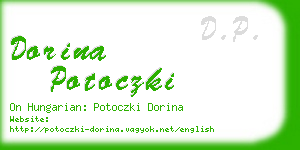dorina potoczki business card